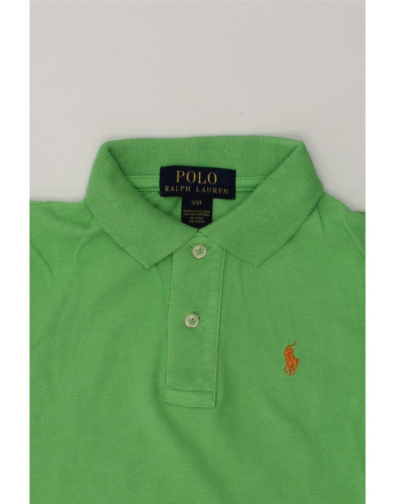 POLO RALPH LAUREN Boys Polo Shirt 2-3 Years Green Cotton | Vintage Polo Ralph Lauren | Thrift | Second-Hand Polo Ralph Lauren | Used Clothing | Messina Hembry 