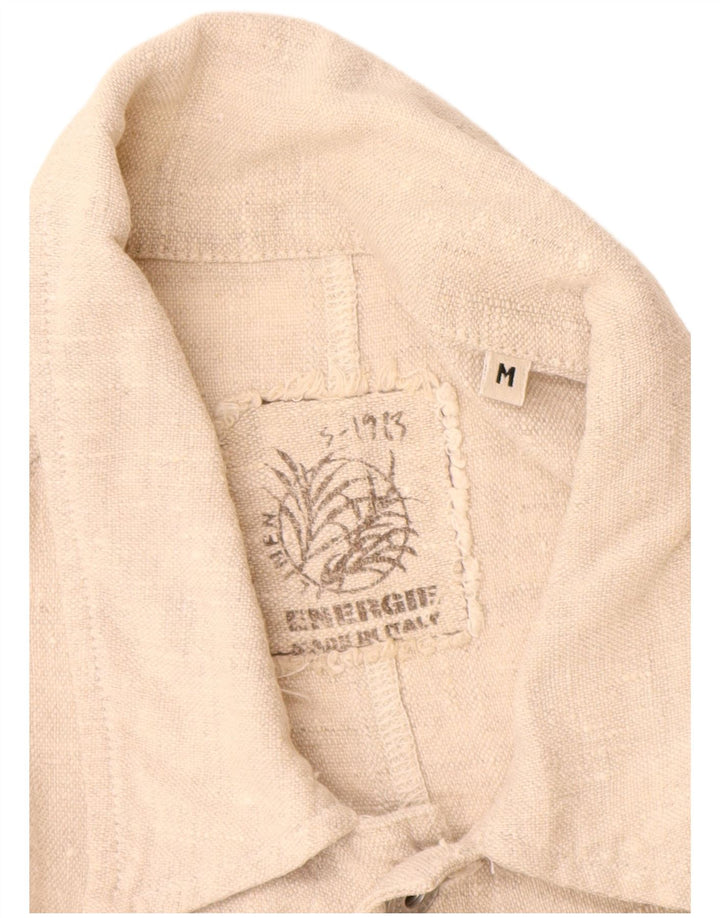 Energie Mens Utility Jacket UK 38 Medium Beige Linen