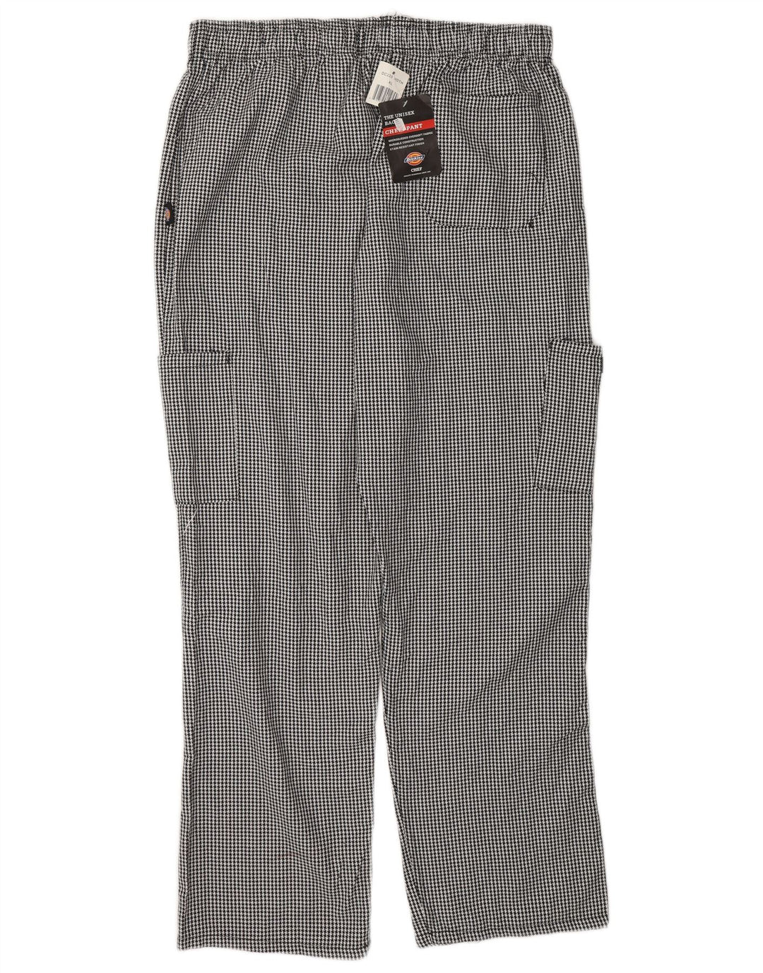 Dickies Mens Cargo Trousers XL W38 L32 Black Houndstooth Polyester