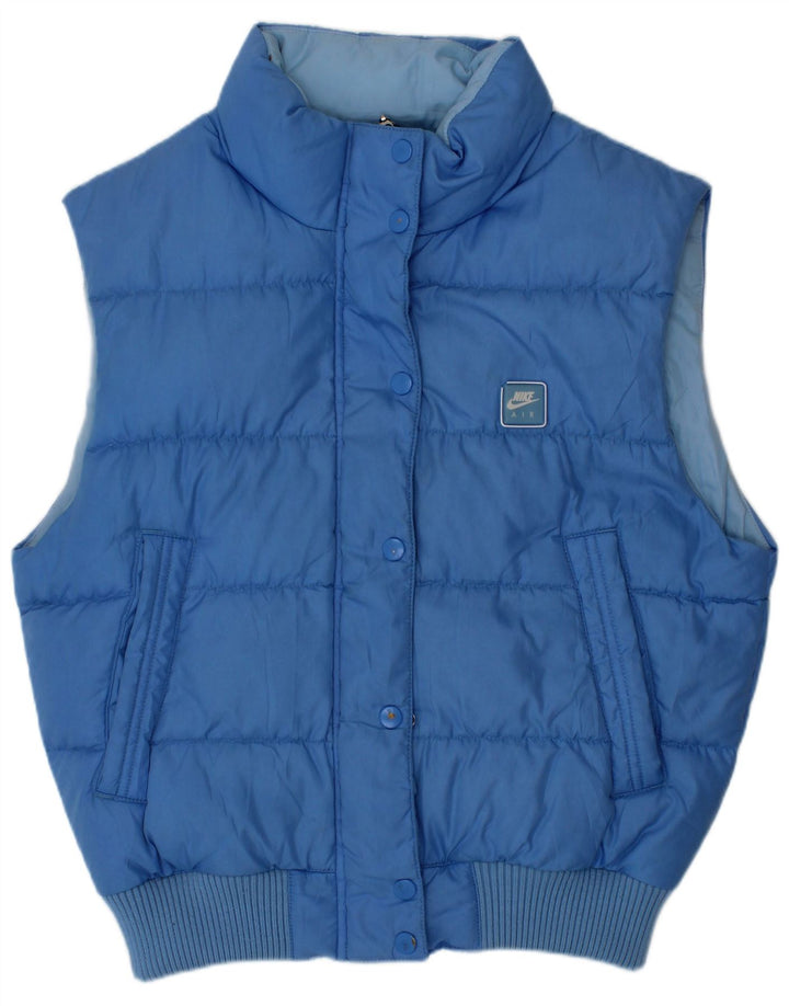 Nike Girls Padded Gilet 8-9 Years Small Blue Polyester