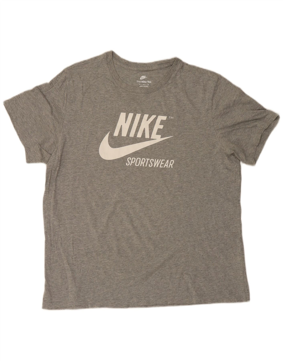 Nike Mens Graphic T-Shirt Top XL Grey Flecked Cotton