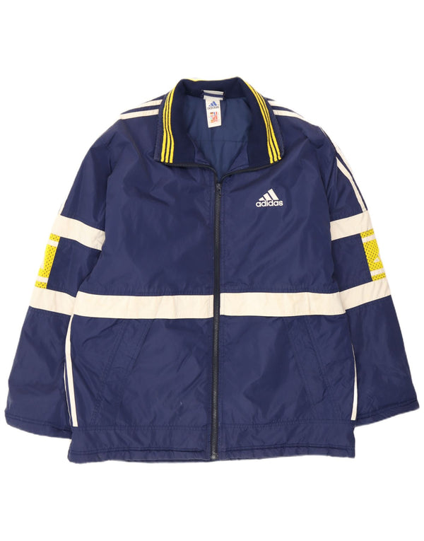 Adidas Mens Graphic Padded Jacket UK 40/42 Medium Blue Colourblock