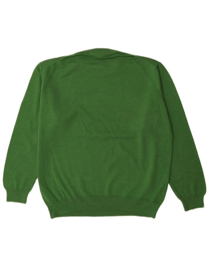 Pierre Cardin Mens Crew Neck Jumper Sweater Large Green