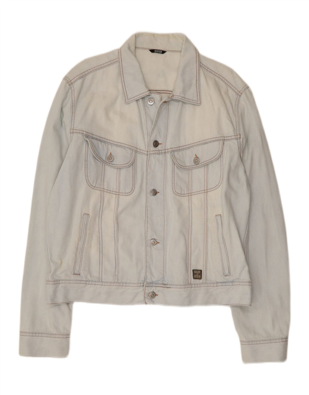 KILLER LOOP Mens Denim Jacket UK 42 XL Blue Cotton