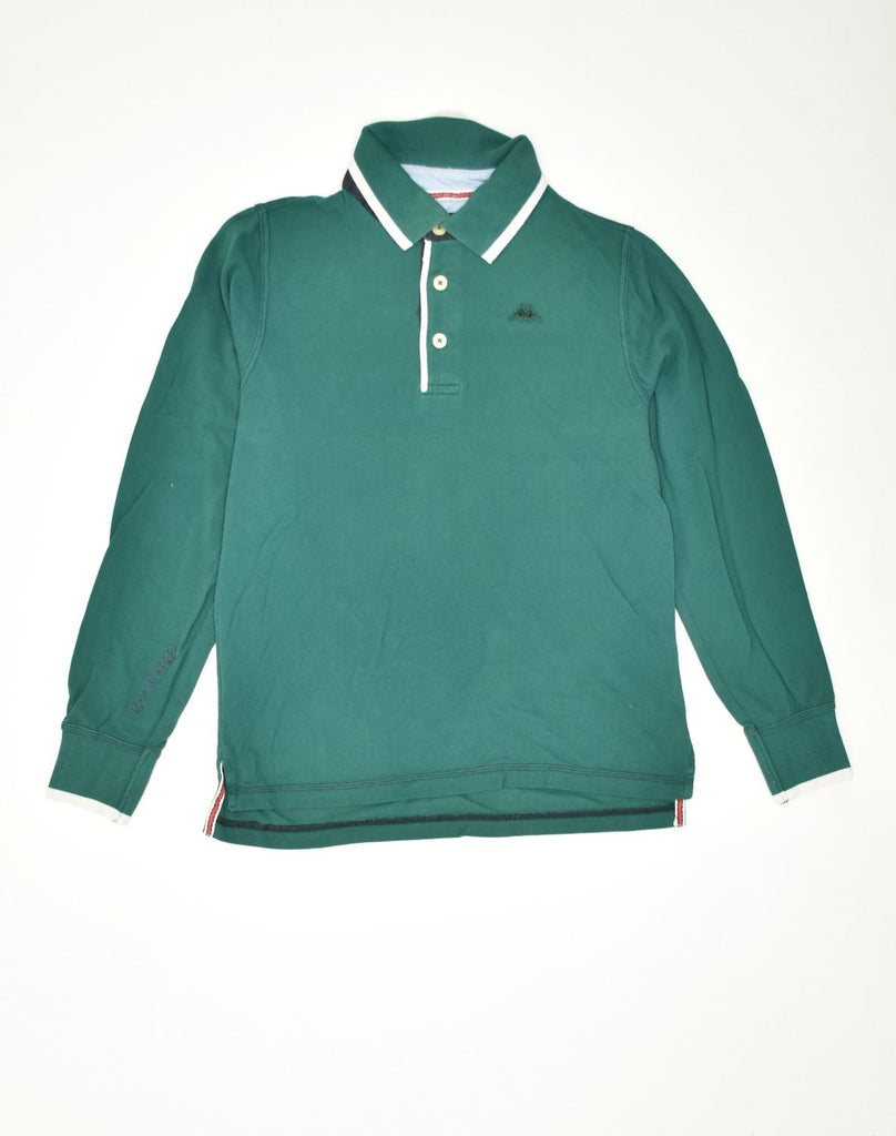 KAPPA Mens Long Sleeve Polo Shirt Small Green Cotton | Vintage | Thrift | Second-Hand | Used Clothing | Messina Hembry 