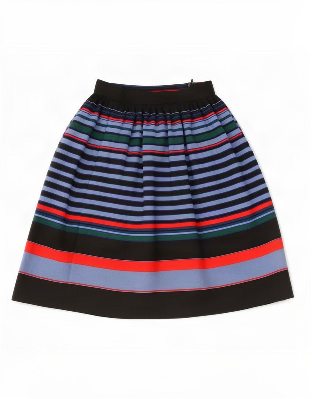 Zara Womens A-Line Skirt XS W24 Multicoloured Striped Polyester
