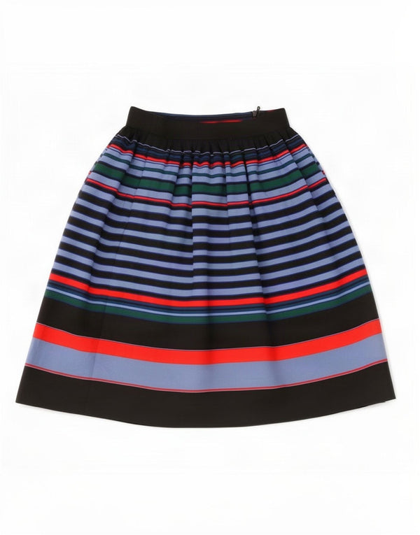 Zara Womens A-Line Skirt XS W24 Multicoloured Striped Polyester