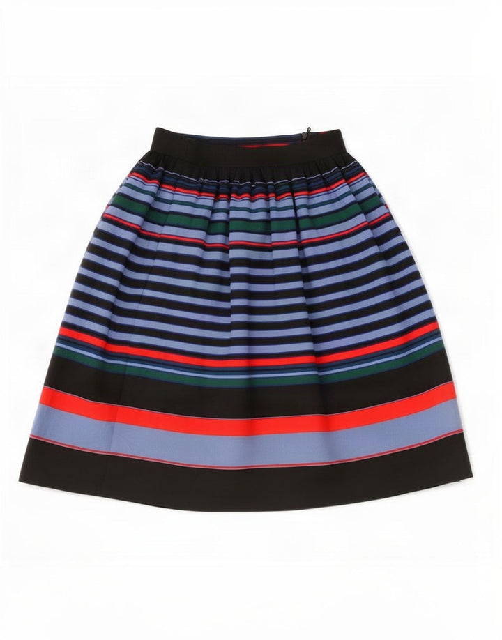 Zara Womens A-Line Skirt XS W24 Multicoloured Striped Polyester