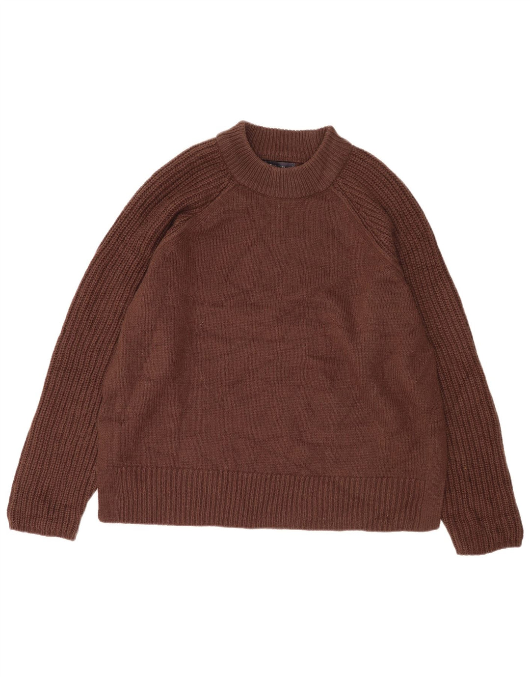 Marks & Spencer Mens Turtle Neck Jumper Sweater Large Brown Acrylic
