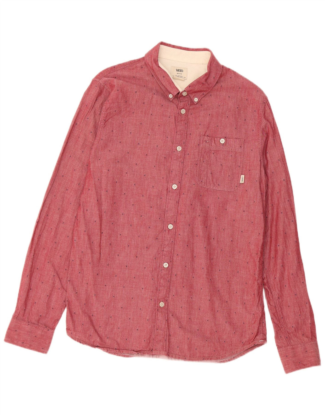 Vans Mens Shirt Medium Red Spotted Cotton