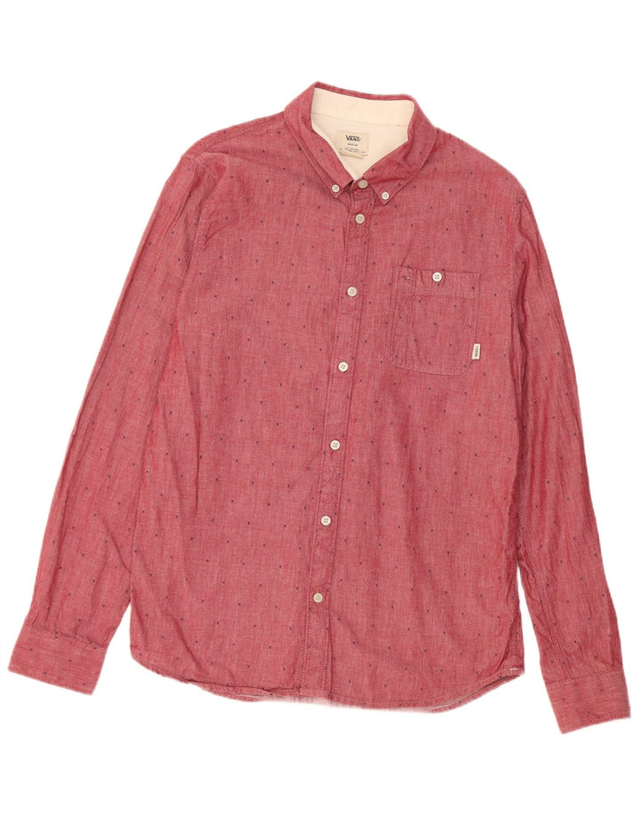 Vans Mens Shirt Medium Red Spotted Cotton