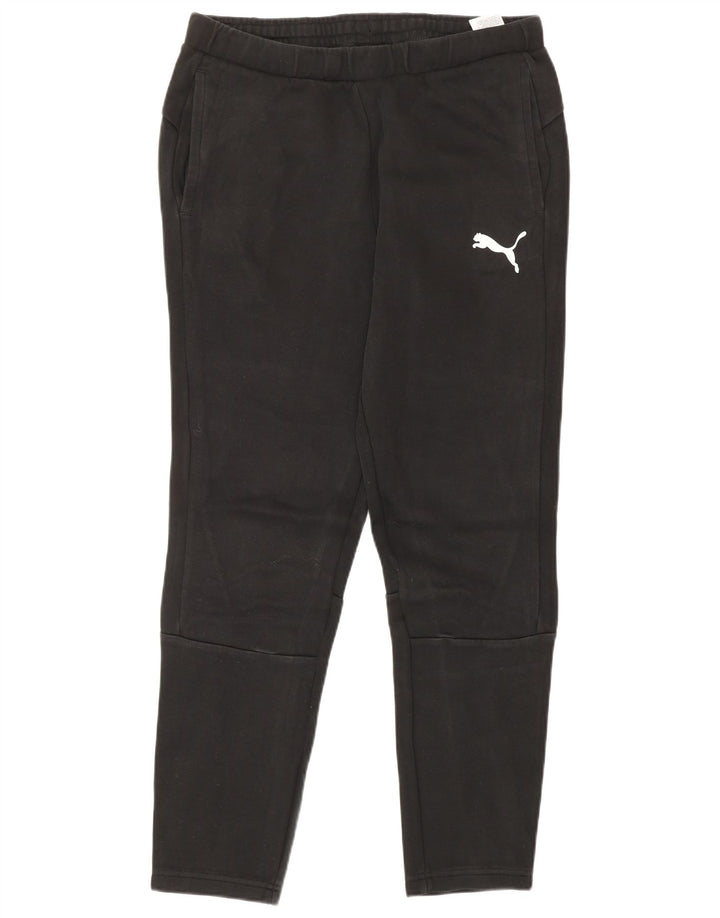 PUMA Mens Tracksuit Trousers Medium  Black Cotton