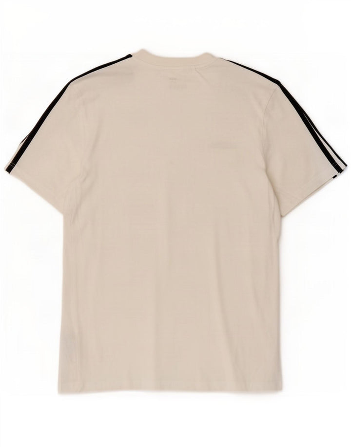 Adidas Mens T-Shirt Top Medium White Cotton