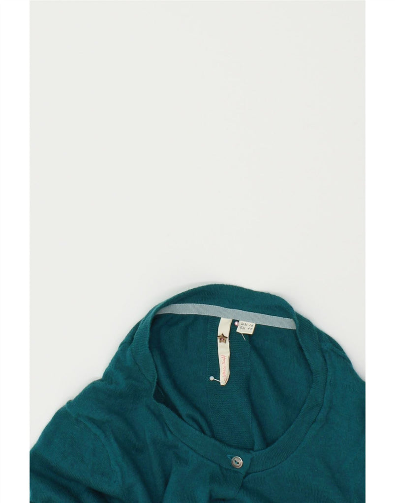 WHITE STUFF Womens Cardigan Sweater UK 16 Large Turquoise Merino Wool | Vintage White Stuff | Thrift | Second-Hand White Stuff | Used Clothing | Messina Hembry 