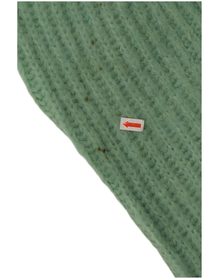 Oasis Womens Loose Fit Cardigan Sweater UK 14 Medium Green Polyester