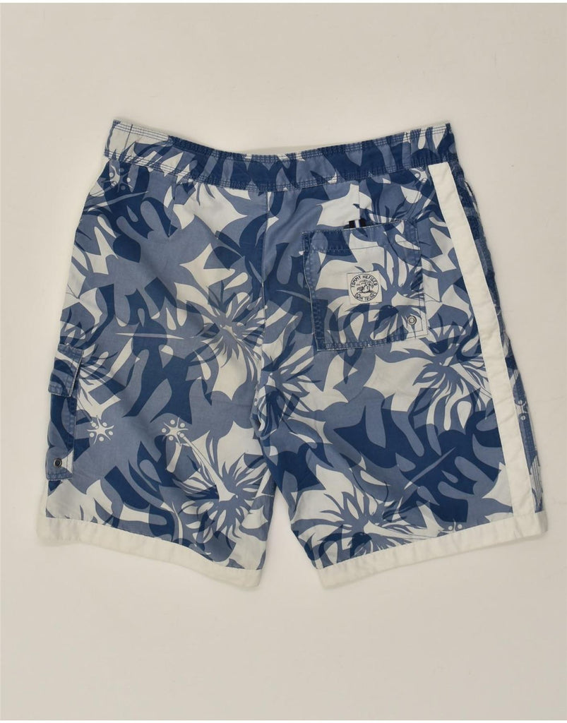 TOMMY HILFIGER Mens Swimming Shorts Small Navy Blue Floral Polyester | Vintage Tommy Hilfiger | Thrift | Second-Hand Tommy Hilfiger | Used Clothing | Messina Hembry 