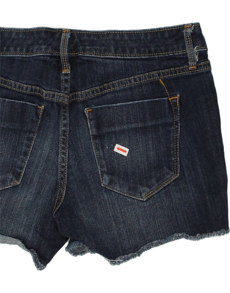 MOSSIMO Womens Mid Rise Denim Shorts US 4 Small W27  Navy Blue Cotton | Vintage Mossimo | Thrift | Second-Hand Mossimo | Used Clothing | Messina Hembry 
