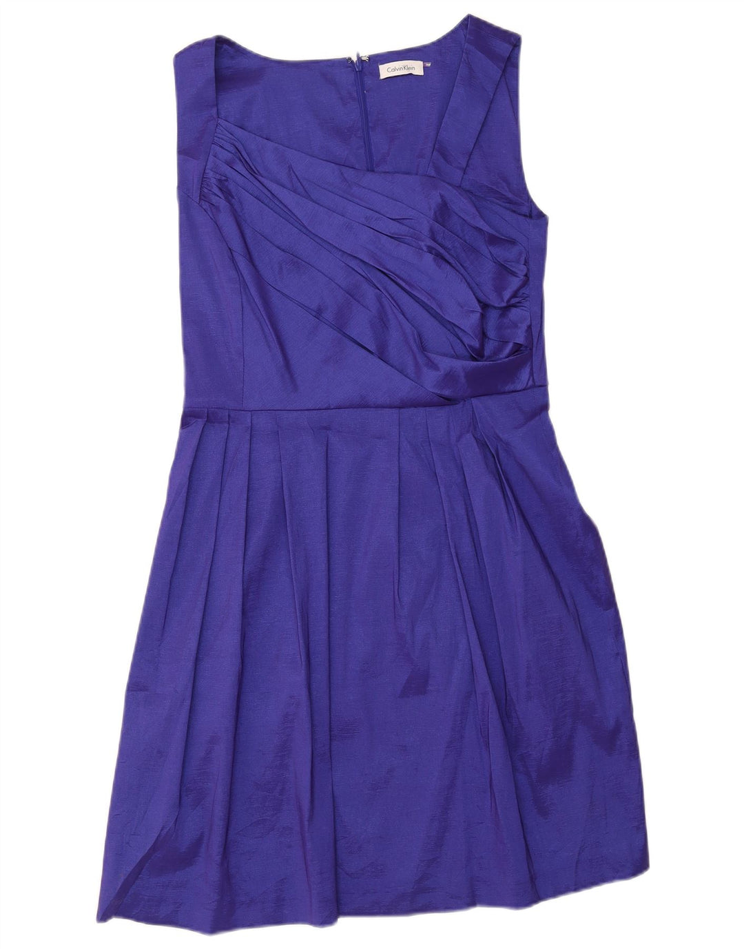 CALVIN KLEIN Womens Sleeveless A-Line Dress US 12 Medium Purple Polyester
