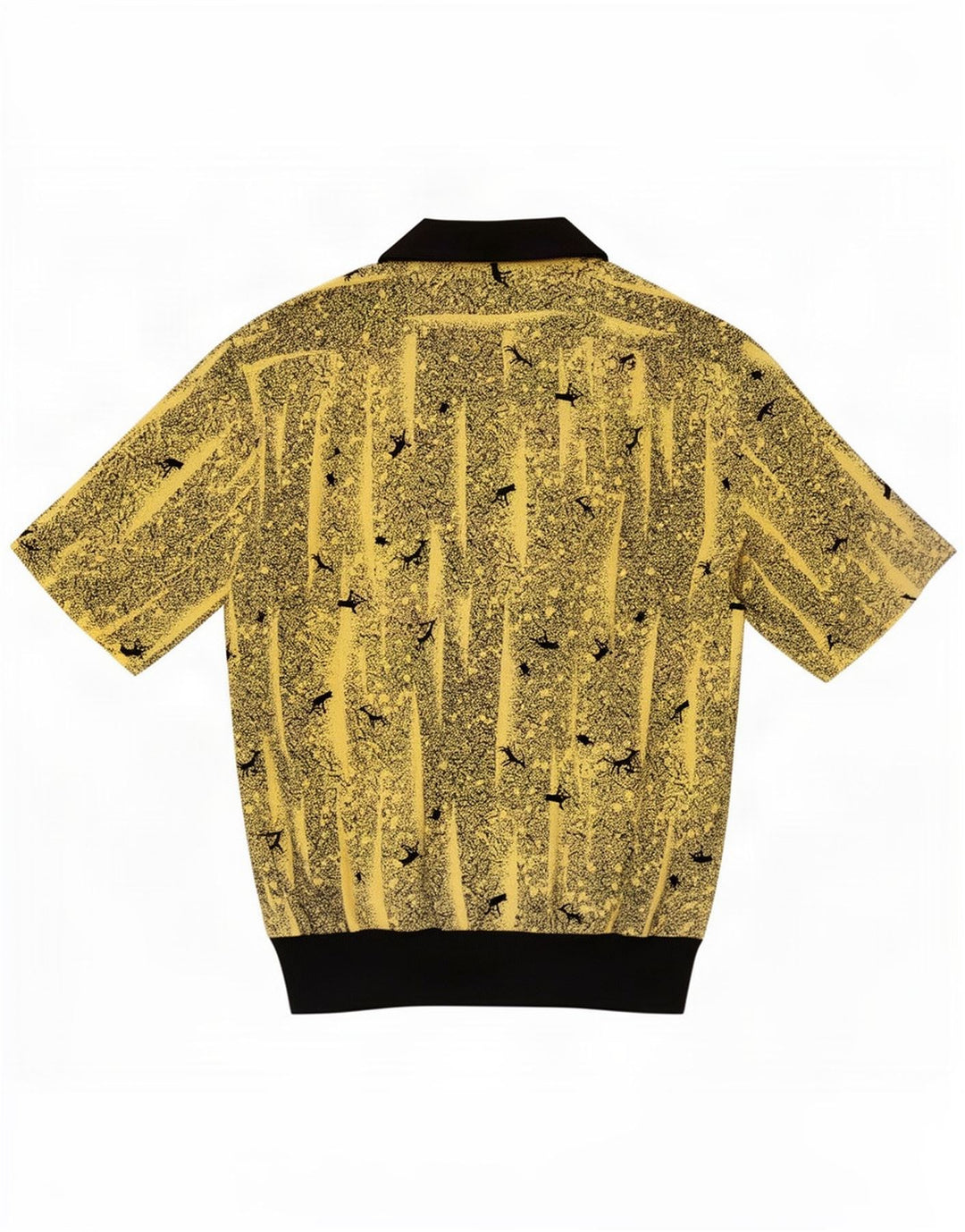 Desiree Womens Oversized Abstract Pattern Pullover Shirt UK 14 Large Yellow