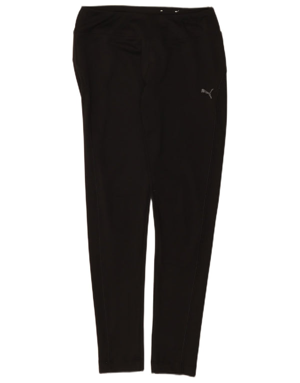 Puma Womens Leggings UK 10 Small Black Polyester