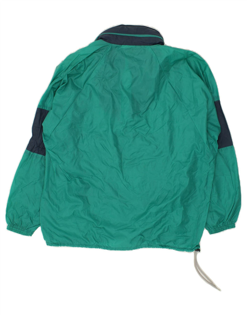 VINTAGE Womens Hooded Anorak Jacket IT 44 Medium Green Colourblock | Vintage Vintage | Thrift | Second-Hand Vintage | Used Clothing | Messina Hembry 
