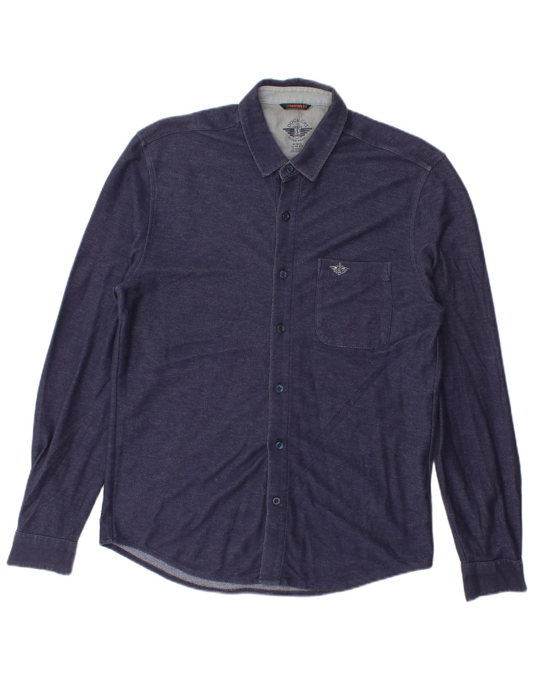 Dockers Mens Flex Slim Fit Shirt Medium Navy Blue