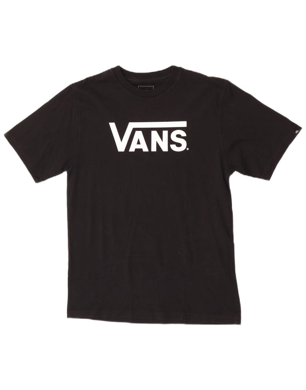 Vans Boys Custom Fit Graphic T-Shirt Top 14-15 Years XL Black Cotton