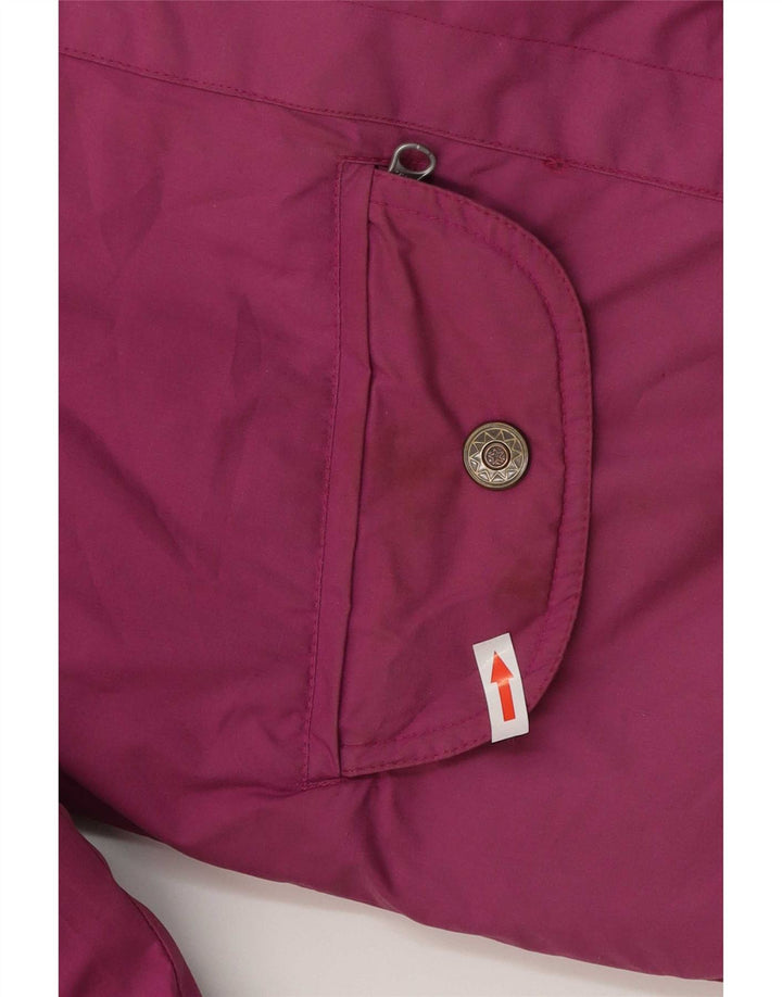Vintage Womens Reversible Padded Jacket UK 14 Large Purple Cotton