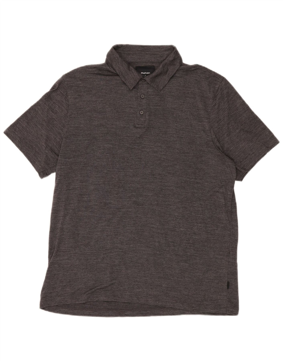 Rohan Mens Polo Shirt Large Grey Flecked Merino Wool