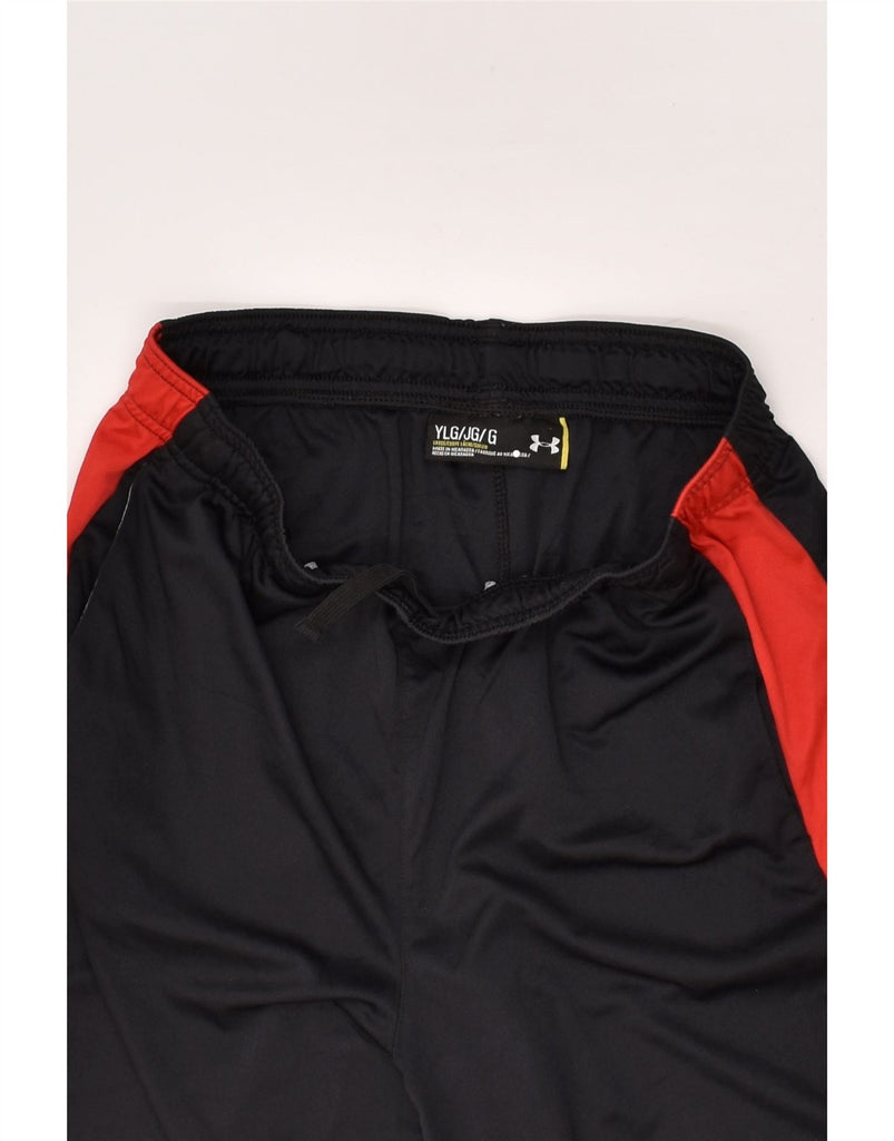 UNDER ARMOUR Boys Graphic Sport Shorts 11-12 Years Large Black Colourblock | Vintage Under Armour | Thrift | Second-Hand Under Armour | Used Clothing | Messina Hembry 