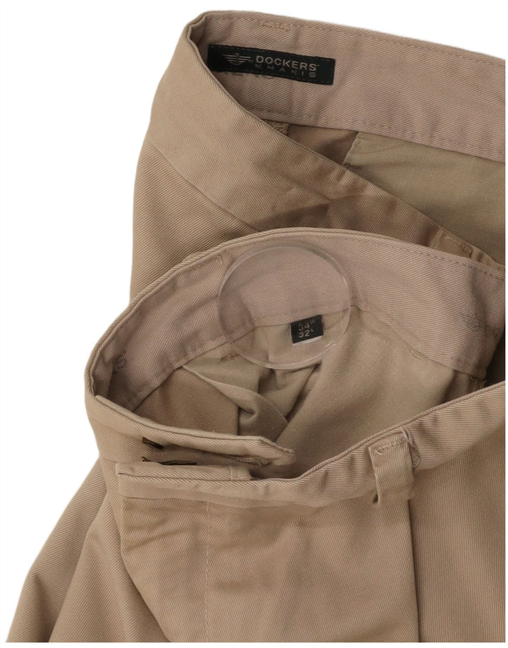 DOCKERS Mens Khakis Loose Fit Chino Trousers W34 L32 Beige
