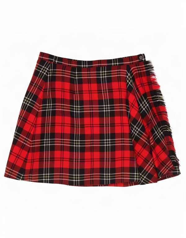 Max & Co. Womens Mini Wrap Skirt W28 Medium Red Plaid