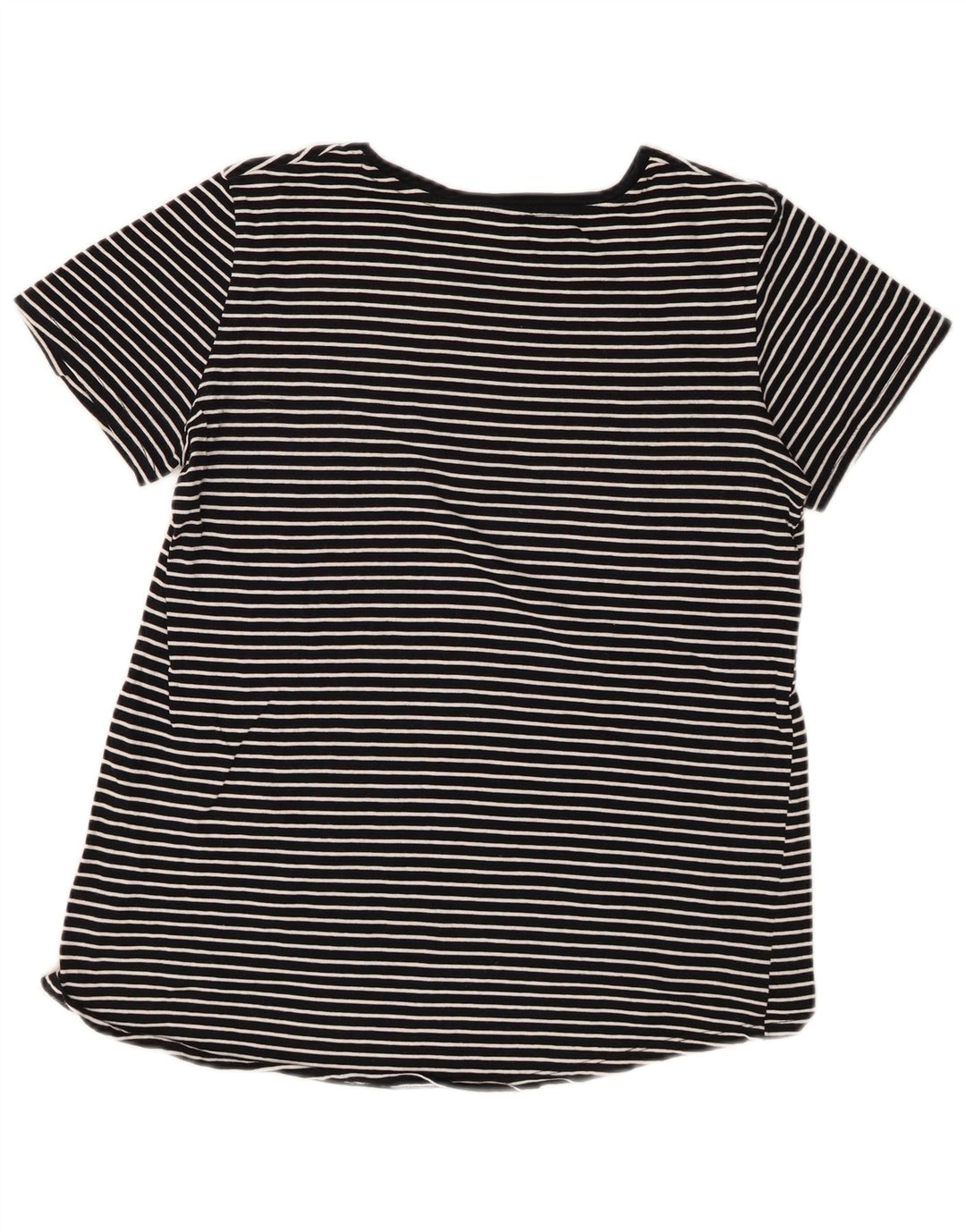 Zara Womens T-Shirt Top UK 10 Small Black Striped