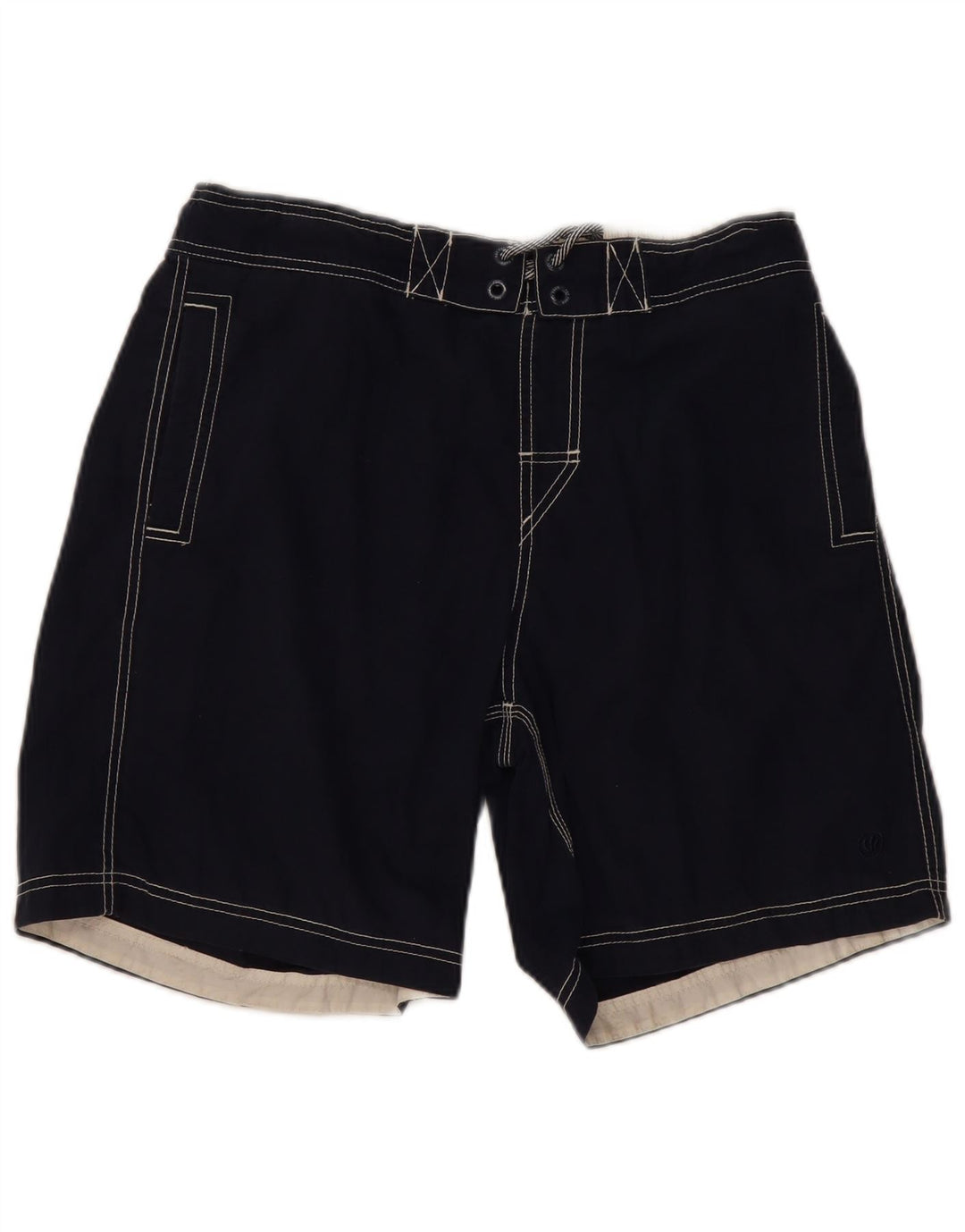 Fat Face Mens Swimming Shorts Large  Navy Blue Cotton