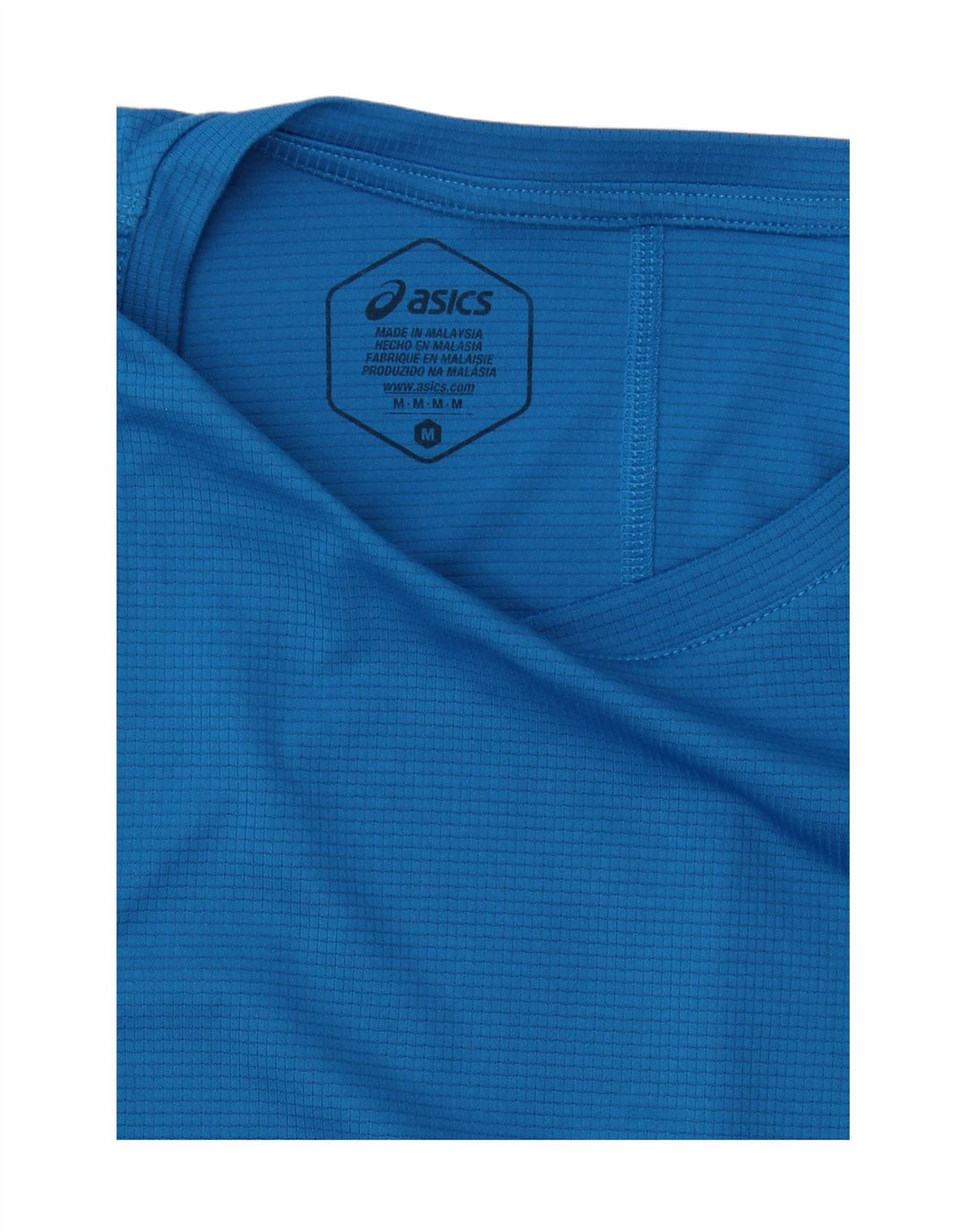 Asics Mens T-Shirt Top Medium Blue Polyester