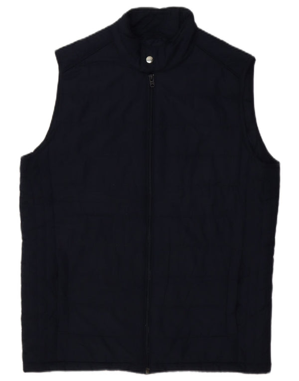Jack & Jones Mens Padded Gilet UK 38 Medium Navy Blue