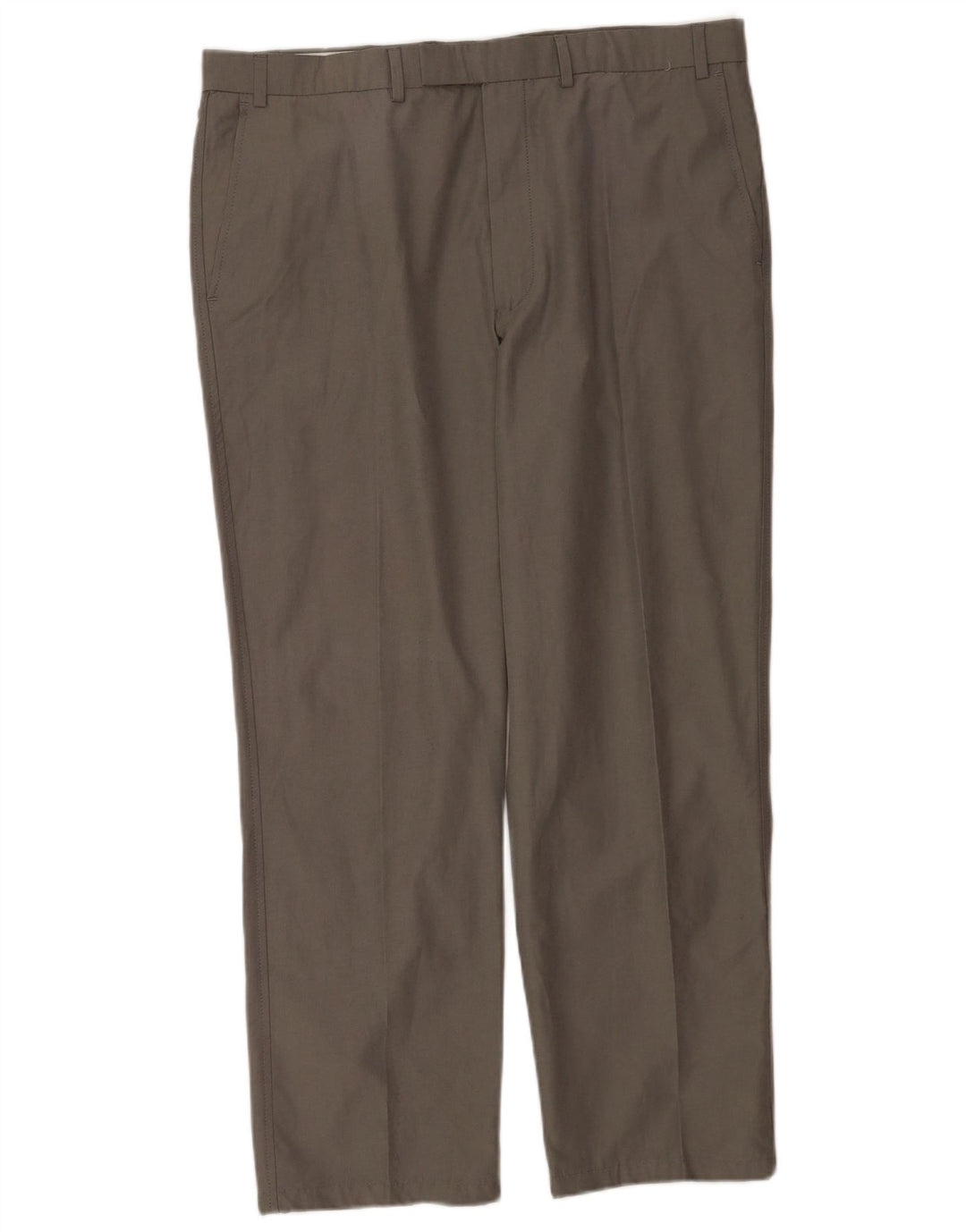 Marks & Spencer Mens Straight Suit Trousers W38 L29 Grey Cotton