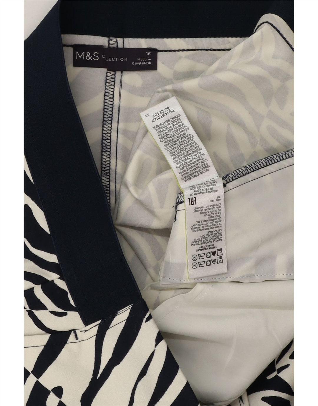 Marks & Spencer Womens Capri Trousers UK 16 Large W36 L20 Black