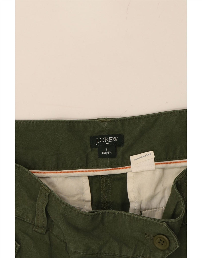 J. CREW Womens City Fit Casual Shorts US 6 Medium W32  Green Cotton Vintage J. Crew and Second-Hand J. Crew from Messina Hembry 