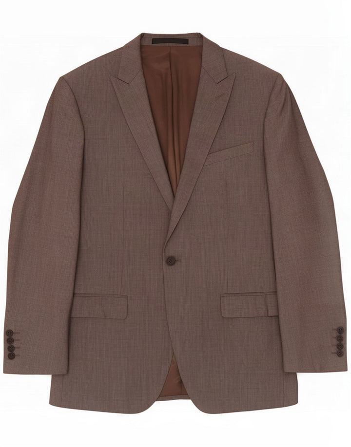 Marks & Spencer Mens 1 Button Blazer Jacket UK 40 Medium Beige Wool