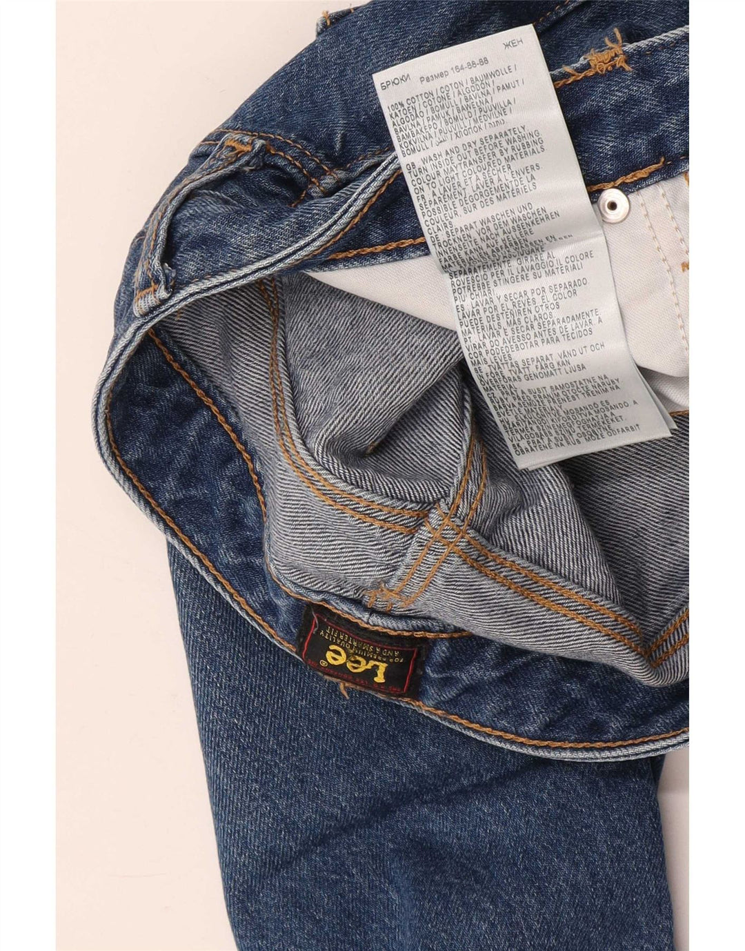 Lee Mens Carol Cropped Jeans W28 L25 Blue Cotton