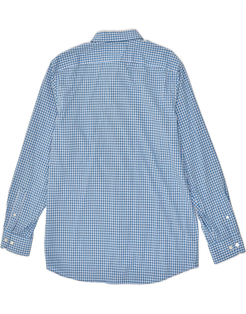 BANANA REPUBLIC Mens NON - IRON Standard Fit Shirt Large Blue Check Cotton | Vintage Banana Republic | Thrift | Second-Hand Banana Republic | Used Clothing | Messina Hembry 