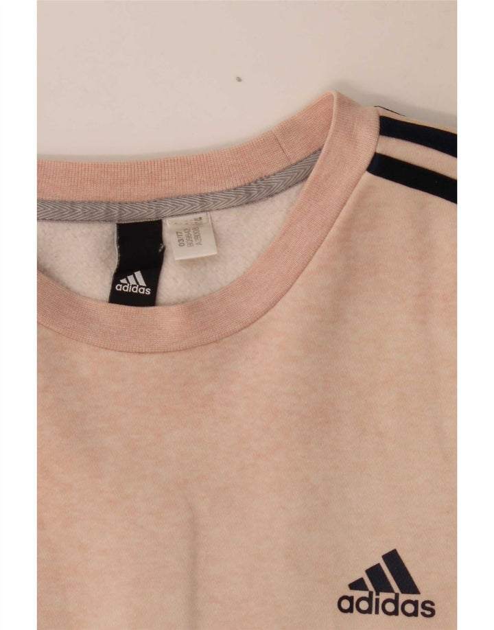 Adidas Mens Graphic Regular Fit Sweatshirt Jumper Large Pink