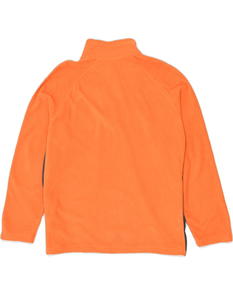 STARTER Mens Zip Neck Fleece Jumper UK 46/48 XL Orange Polyester | Vintage | Thrift | Second-Hand | Used Clothing | Messina Hembry 