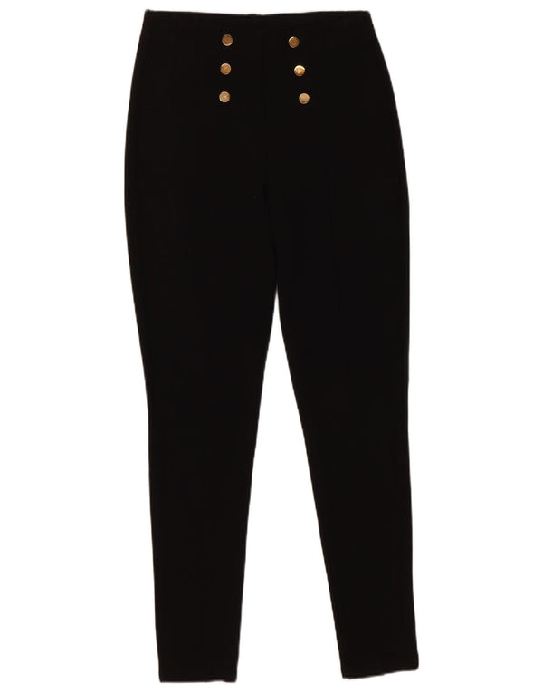 Zara Womens Skinny Casual Trousers Small W26 L25 Black