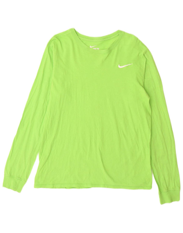 NIKE Mens Athletic Cut T-Shirt Top Medium Green Cotton
