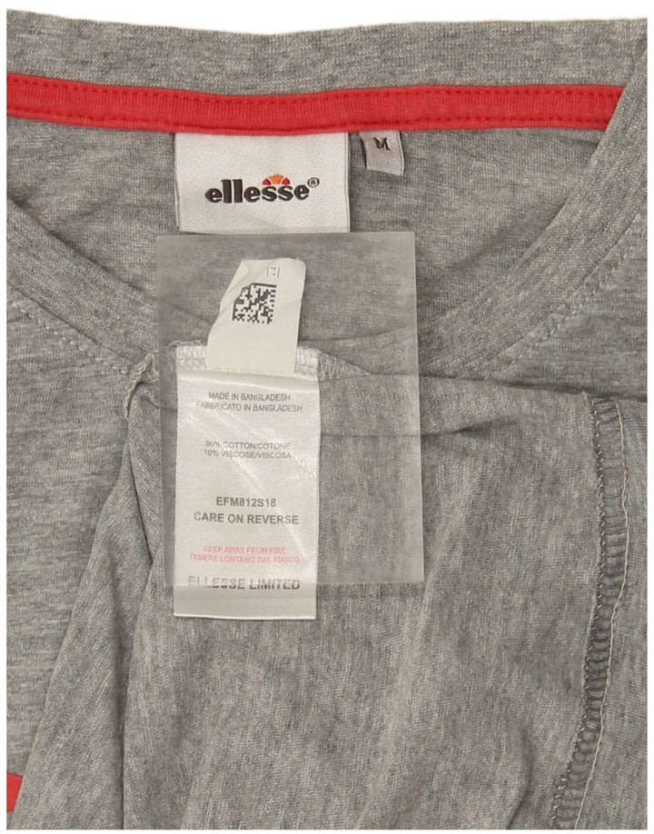 Ellesse Mens Graphic T-Shirt Top Medium Grey Cotton