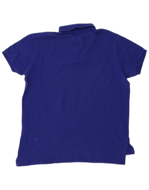 Polo Ralph Lauren Mens Custom Fit Shirt Large Navy Blue Cotton