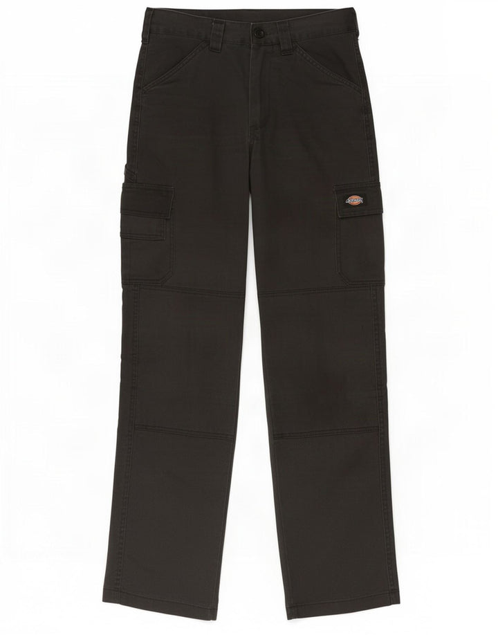 Dickies Mens Straight Cargo Trousers W26 L30 Black Polyester
