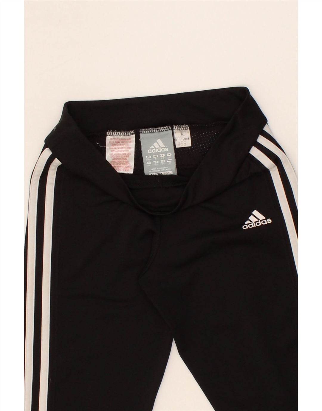 ADIDAS Girls Climacool Capri Leggings 11-12 Years Black Polyester Vintage Adidas and Second-Hand Adidas from Messina Hembry 